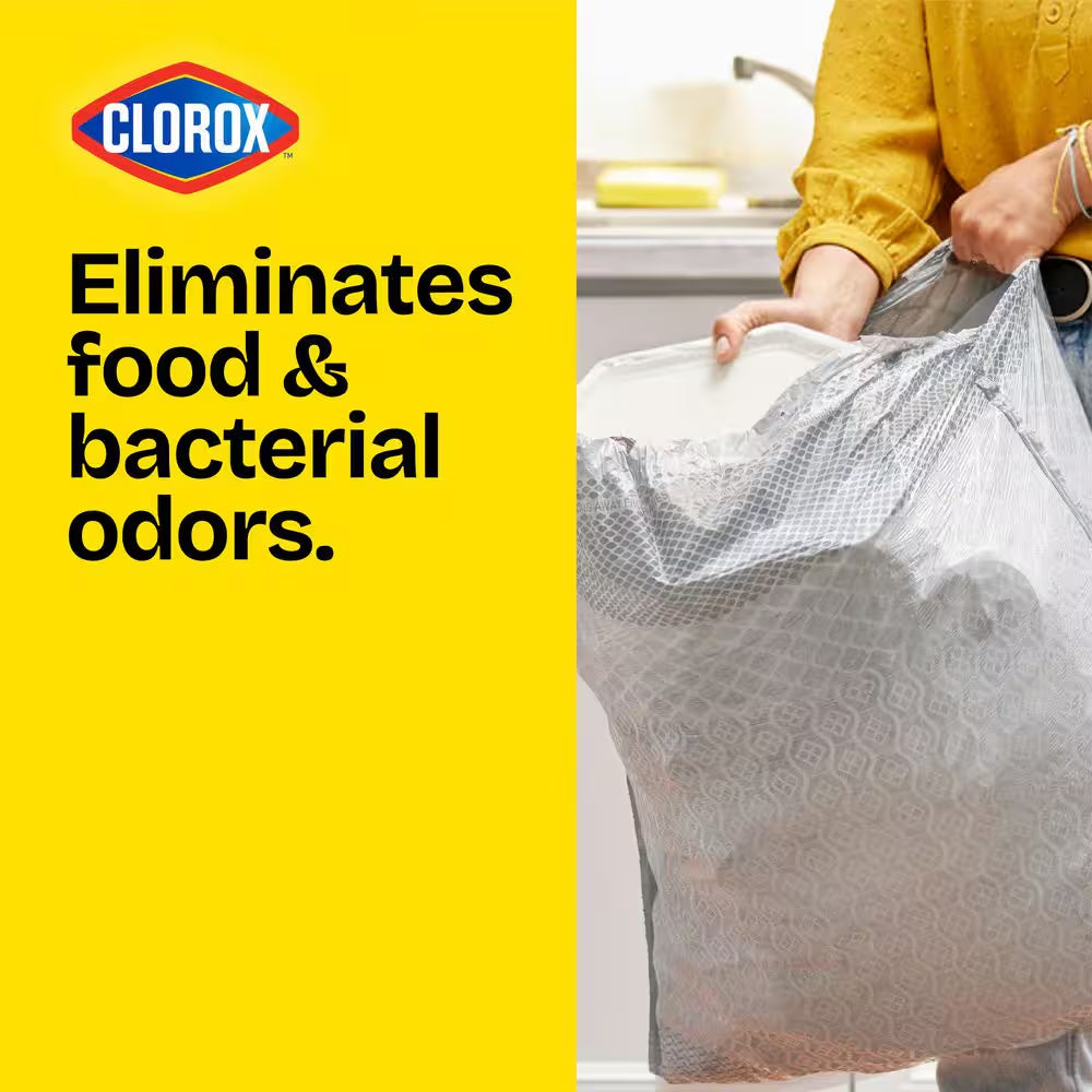 13 Gal. Forceflex Maxstrength with Clorox Tall Kitchen Drawstring Eucalyptus and Peppermint Trash Bags (34-Count)