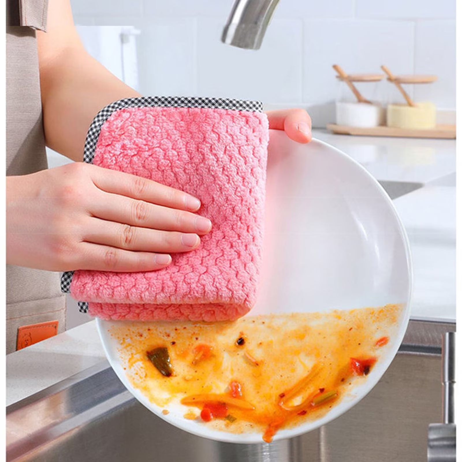 Wipes Kitchen Daily Dish Towel,Dish Cloth,Kitchen Rag, Non-Stick Oil,Cleaning Cloth