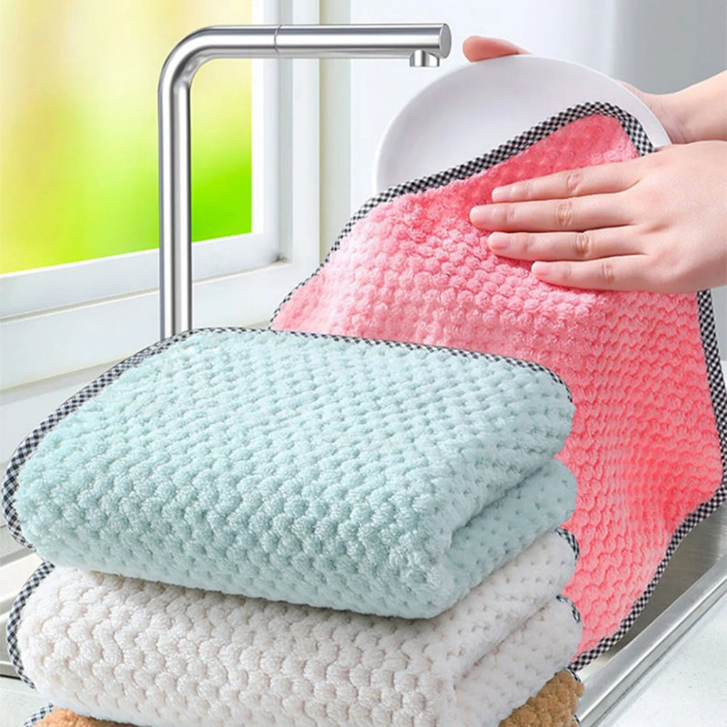 Wipes Kitchen Daily Dish Towel,Dish Cloth,Kitchen Rag, Non-Stick Oil,Cleaning Cloth